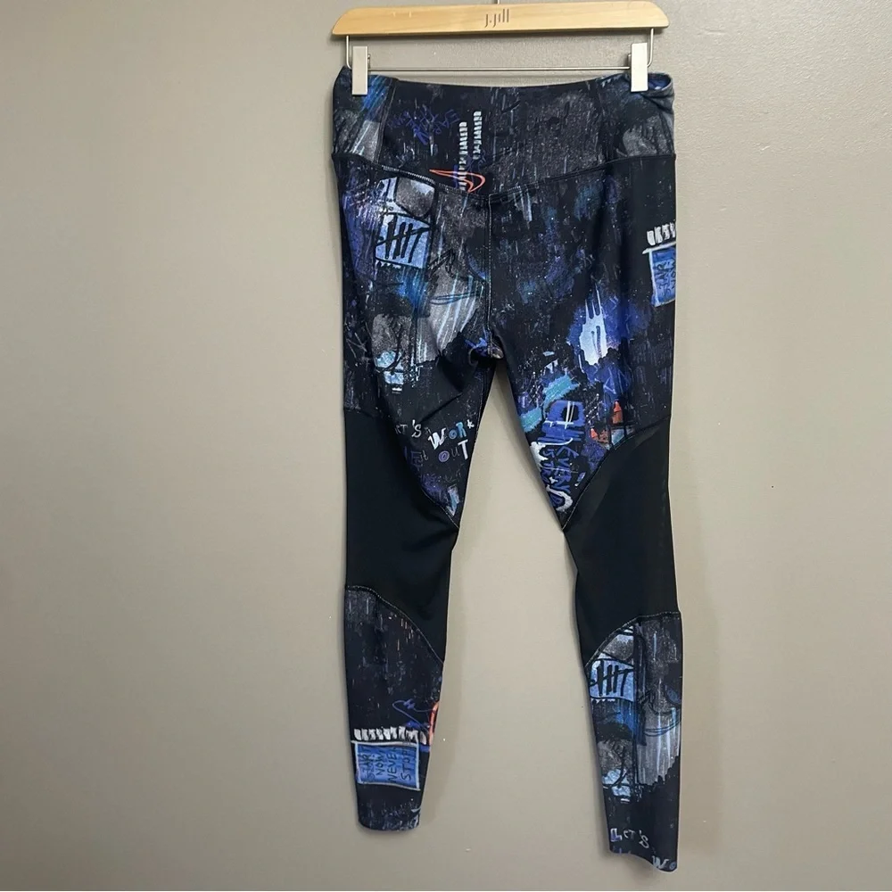 Nike Med Training Day Power Tights Dri-Fit Grafiti Print Graphic Print Leggings
